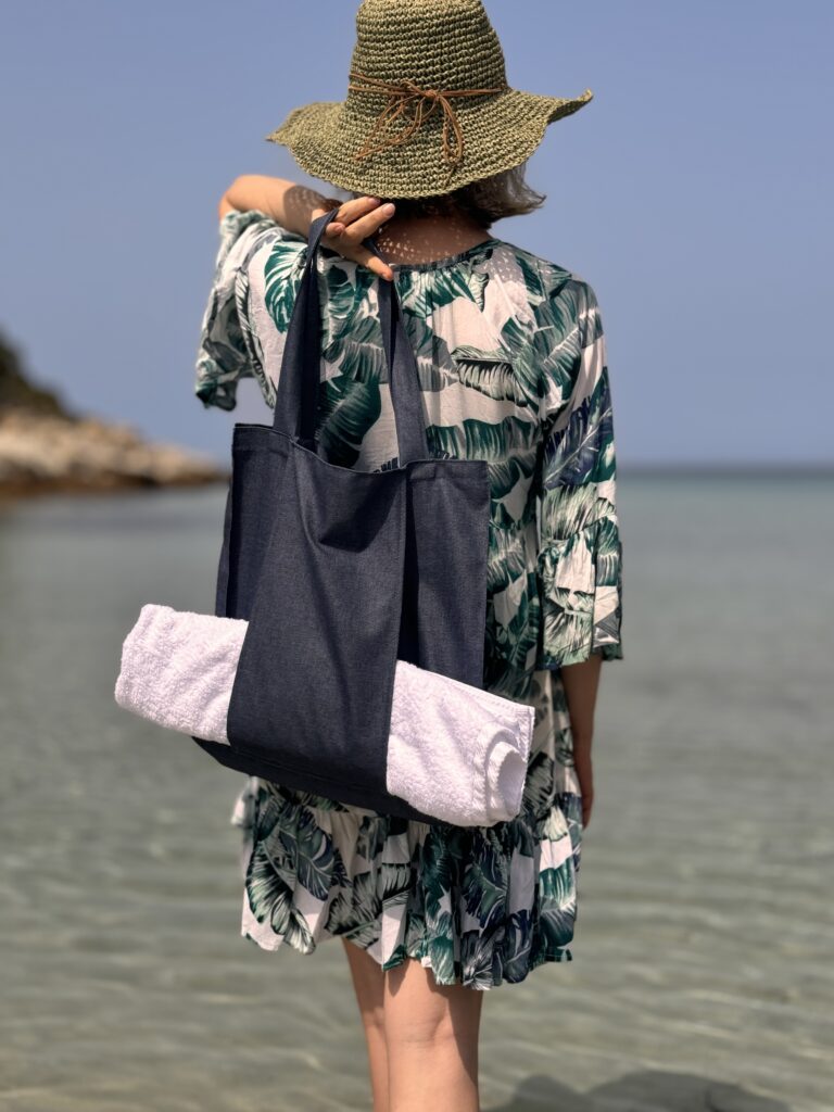 Paplūdimio maišelis su anga rankšluosčiui
